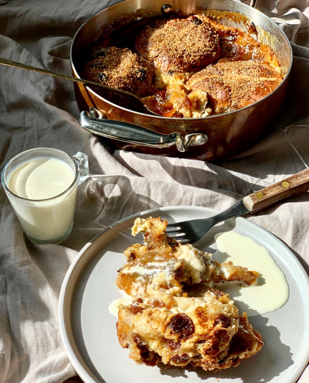 HOT CROSS BUN & BUTTER&nbsp;PUDDING