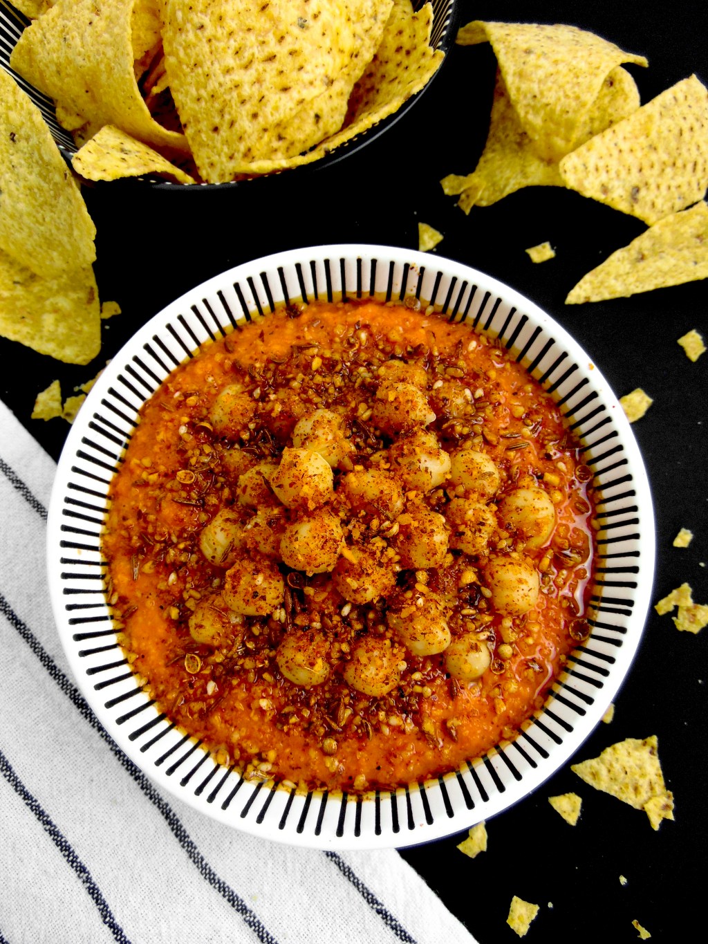 VOICE MAGAZINE RECIPE (APRIL) – RED PEPPER, GINGER & CHICKPEA DIP WITH&nbsp;DUKKAH