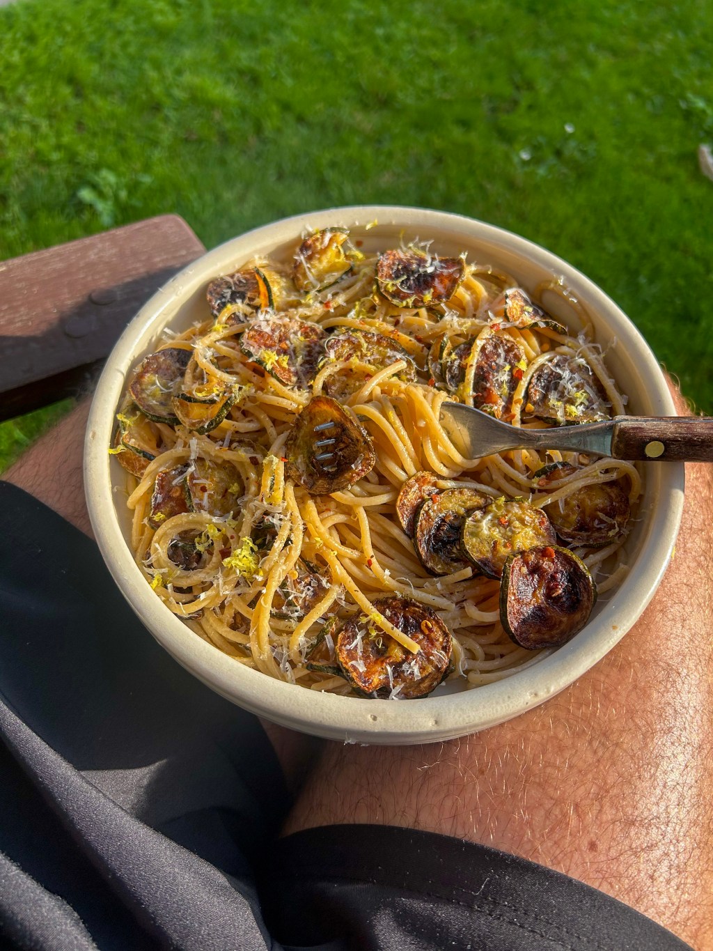 BUCKWHEAT PASTA WITH COURGETTTE AND&nbsp;LEMON