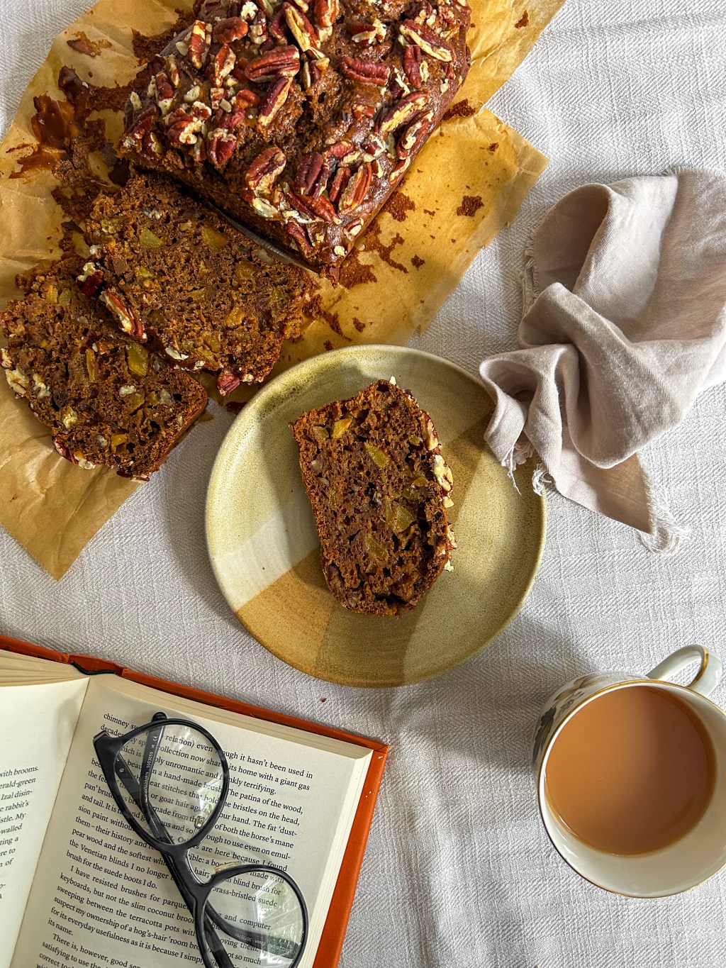 TREACLE, PEAR AND PECAN LOAF&nbsp;CAKE